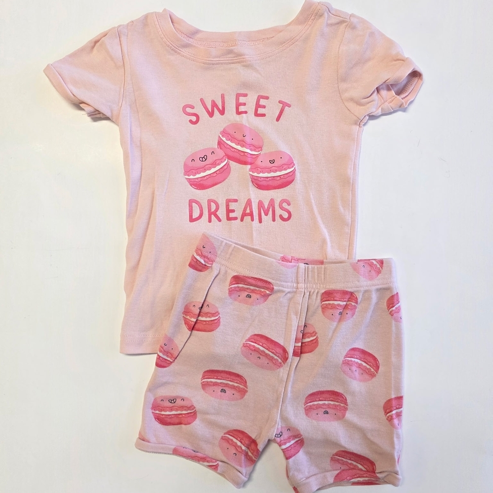 Old Navy Pink Macaron Kids Pajama Set